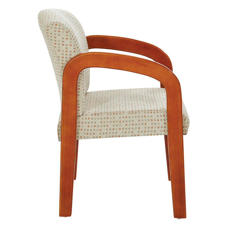 Medium Oak Finish Wood Visitors Chair by Office Star - WD380-K100