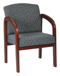 Grey Cherry Finish Wood Visitors Chair