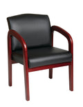 Black Cherry Finish Wood Visitors Chair