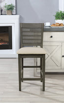Ave Six by Office Star Products TABURETE DE BARRA CON RESPALDO DE REJILLA WALDEN 24" - WLD24AG-L32