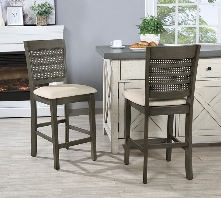 Ave Six by Office Star Products WALDEN 24" CANE BACK COUNTER STOOL - WLD24AG-L32