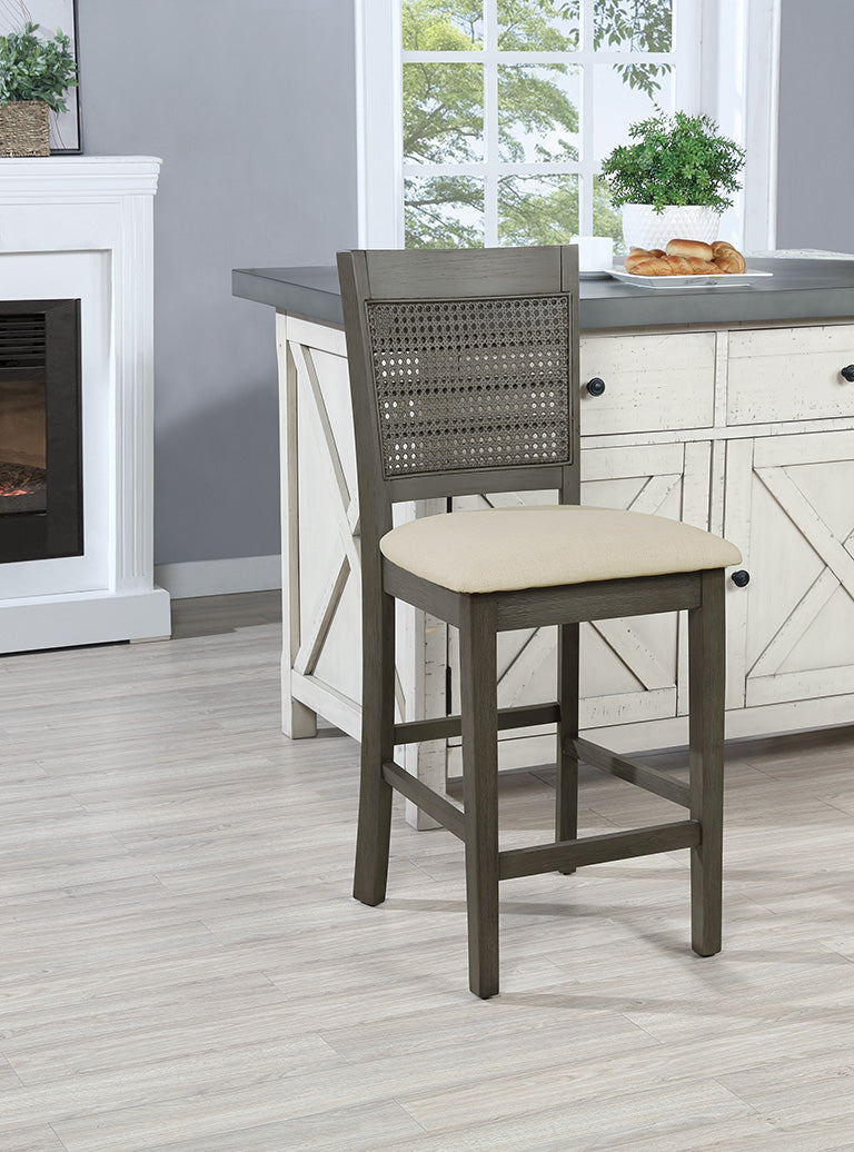 Ave Six by Office Star Products WALDEN 24" CANE BACK COUNTER STOOL - WLD24AG-L32