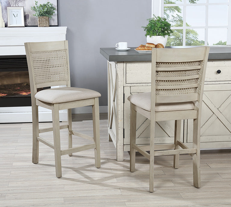 Ave Six by Office Star Products WALDEN 24" CANE BACK COUNTER STOOL - WLD24AW-L32