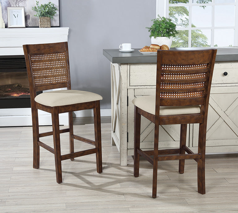 Ave Six by Office Star Products WALDEN 24" CANE BACK COUNTER STOOL - WLD24BB-L32