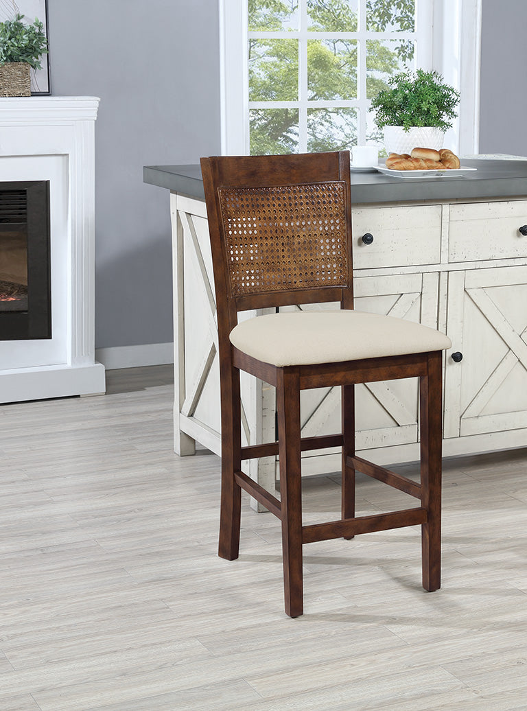 Ave Six by Office Star Products WALDEN 24" CANE BACK COUNTER STOOL - WLD24BB-L32