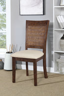 Ave Six by Office Star Products SILLA DE COMEDOR CON RESPALDO DE REJILLA WALDEN PAQUETE DE 2 - WLDBB-L32