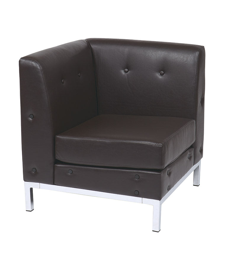 Ave Six by Office Star Products WALL STREET MODULAR CORNER CHAIR FOR SECTIONAL - WST51C