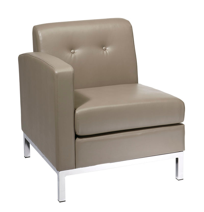 Ave Six by Office Star Products WALL STREET MODULAR LEFT- FACING ARMCHAIR FOR SECTIONAL - WST51LF