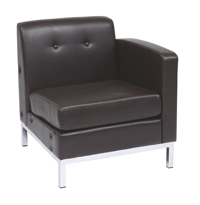 Ave Six by Office Star Products WALL STREET MODULAR RIGHT-FACING ARMCHAIR FOR SECTIONAL - WST51RF
