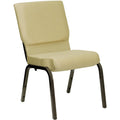 FLASH FURNITURE HERCULES Series 18.5'' WIDE Stacking Church Chair - Gold Vein Frame