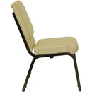 FLASH FURNITURE HERCULES Series 18.5'' WIDE Stacking Church Chair - Gold Vein Frame