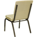 FLASH FURNITURE HERCULES Series 18.5'' WIDE Stacking Church Chair - Gold Vein Frame