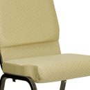 FLASH FURNITURE HERCULES Series 18.5'' WIDE Stacking Church Chair - Gold Vein Frame