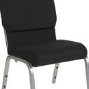 FLASH FURNITURE HERCULES Series 18.5'' WIDE Stacking Church Chair - Silver Vein Frame