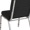 FLASH FURNITURE HERCULES Series 18.5'' WIDE Stacking Church Chair - Silver Vein Frame