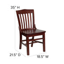 FLASH FURNITURE HERCULES Series School House Back Wood Restaurant Chair - XU-DG-W0006-GG