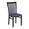 FLASH HERCULES Series Black School House Back Metal Restaurant Chair - Vinyl Seat