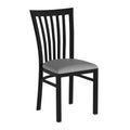 FLASH HERCULES Series Black School House Back Metal Restaurant Chair - Vinyl Seat