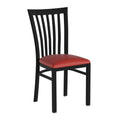 FLASH HERCULES Series Black School House Back Metal Restaurant Chair - Vinyl Seat