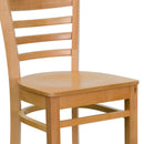 FLASH FURNITURE HERCULES Series Ladder Back Natural Wood Restaurant Barstool
