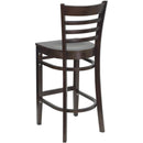 Walnut Wood Restaurant Barstool Flash Furniture - Product Photo 8
