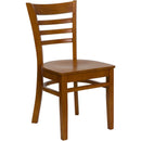 FLASH FURNITURE HERCULES Series Ladder Back Cherry Wood Restaurant Chair