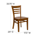 FLASH FURNITURE HERCULES Series Ladder Back Cherry Wood Restaurant Chair