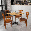 FLASH FURNITURE HERCULES Series Ladder Back Cherry Wood Restaurant Chair