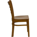 FLASH FURNITURE HERCULES Series Ladder Back Cherry Wood Restaurant Chair