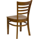 FLASH FURNITURE HERCULES Series Ladder Back Cherry Wood Restaurant Chair