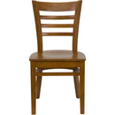 FLASH FURNITURE HERCULES Series Ladder Back Cherry Wood Restaurant Chair