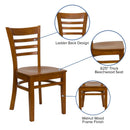 FLASH FURNITURE HERCULES Series Ladder Back Cherry Wood Restaurant Chair