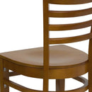 FLASH FURNITURE HERCULES Series Ladder Back Cherry Wood Restaurant Chair