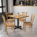 FLASH FURNITURE HERCULES Series Ladder Back Natural Wood Restaurant Chair