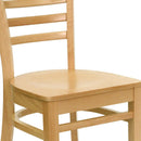 FLASH FURNITURE HERCULES Series Ladder Back Natural Wood Restaurant Chair