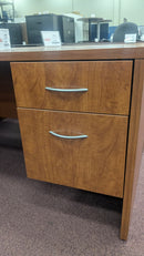 USED Office Desk 60" x 30" with Box/File Pedestal – Cherry Finish