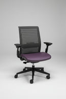 USED Steelcase Think Task Chair – Mesh Back & Purple Vinyl Seat