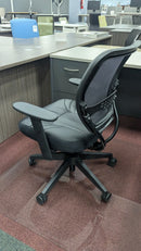 USED Black Mesh Back and Vinyl Seat Task Office Chair