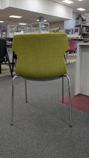 Clearance New Studio Series Tikal Four-Leg Chrome Armless Guest Chair – Green Grass Fabric