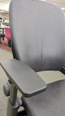 USED Steelcase Leap V2 Task Chair – Black Vinyl Ergonomic Office Chair