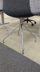 CLEARANCE iDesk Series TIKAL Guest Chair with Spider Base – Dark Pewter Fabric