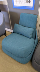 USED Lounge Chair with Pillow – Blue Fabric Finish