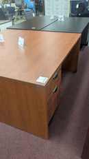 USED Office Desk 60" x 30" with Box/File Pedestal – Cherry Finish