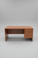 USED Office Desk 60" x 30" with Box/File Pedestal – Cherry Finish
