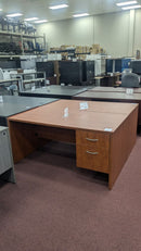 USED Office Desk 60" x 30" with Box/File Pedestal – Cherry Finish