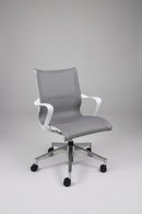 USED Herman Miller Setu Conference Chair – Grey Mesh with White Frame