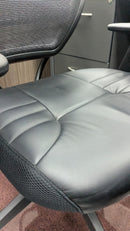 USED Black Mesh Back and Vinyl Seat Task Office Chair