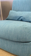 USED Lounge Chair with Pillow – Blue Fabric Finish