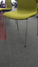 Clearance New Studio Series Tikal Four-Leg Chrome Armless Guest Chair – Green Grass Fabric