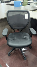 USED Black Mesh Back and Vinyl Seat Task Office Chair